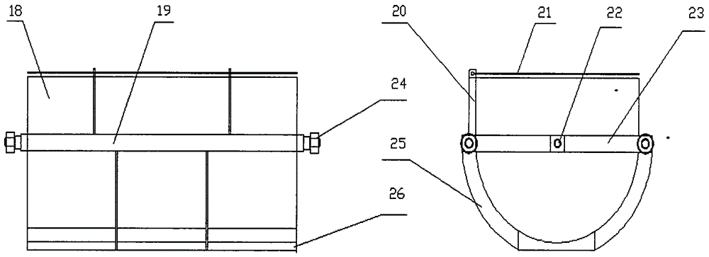 Automatic hydraulic flip oar processing device