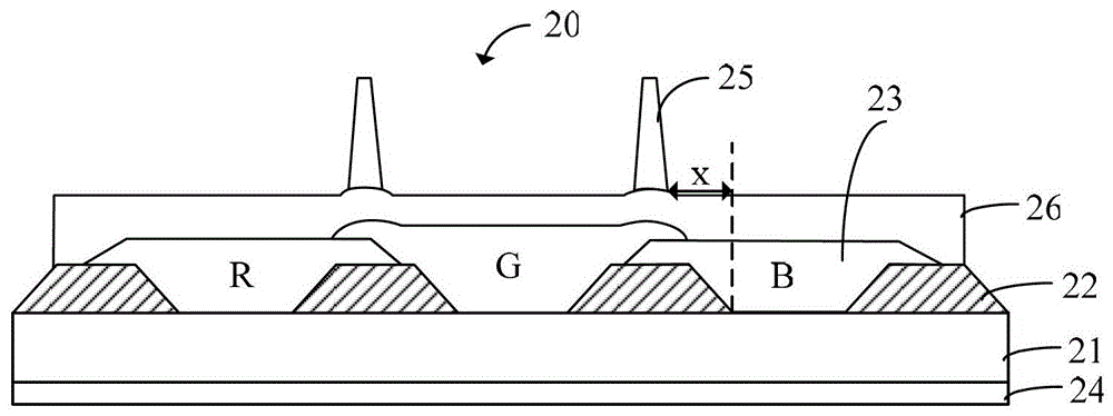 Filter plate for ips mode liquid crystal display panel, liquid crystal display device