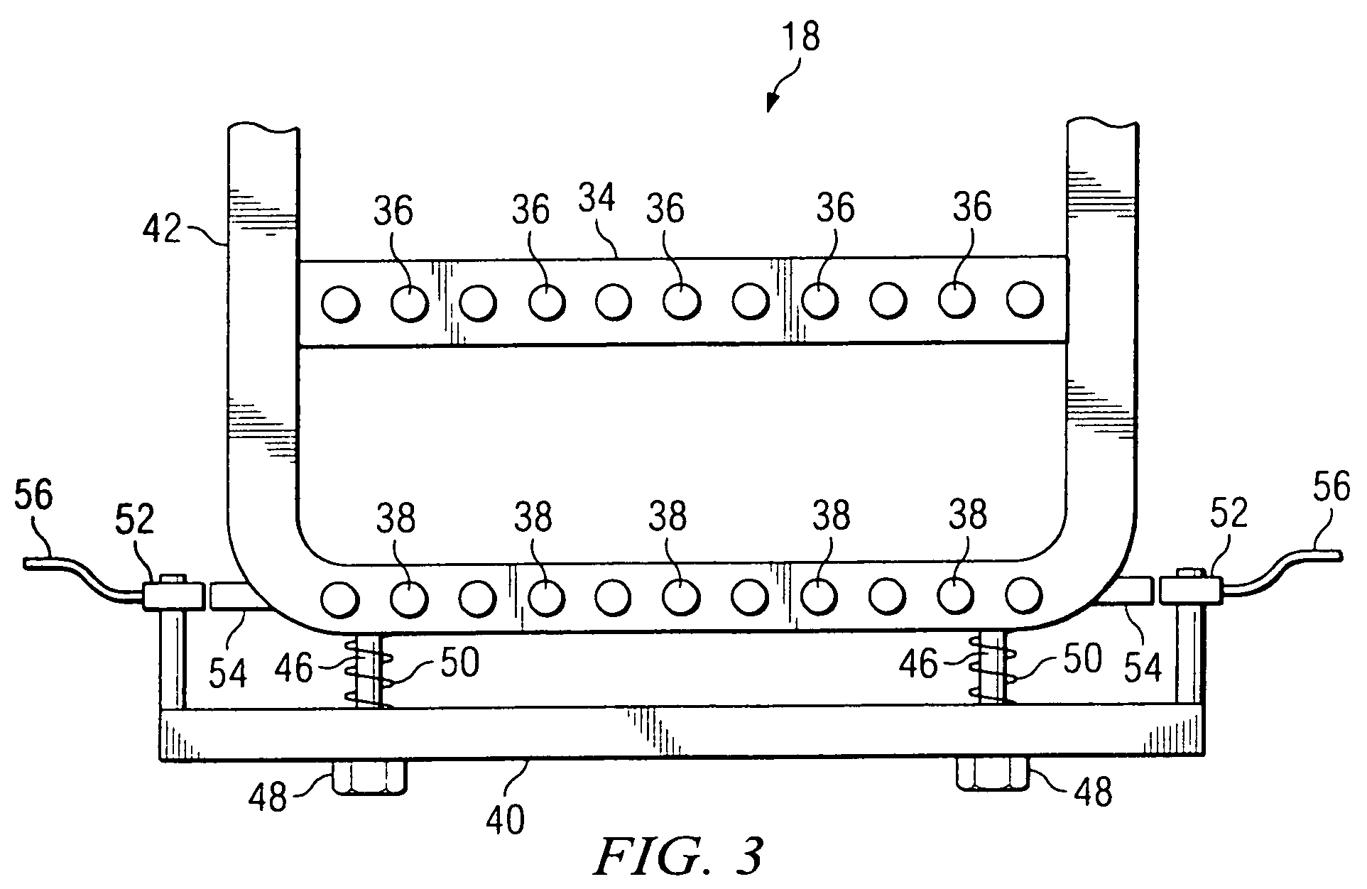 Die casting reciprocator safety bar