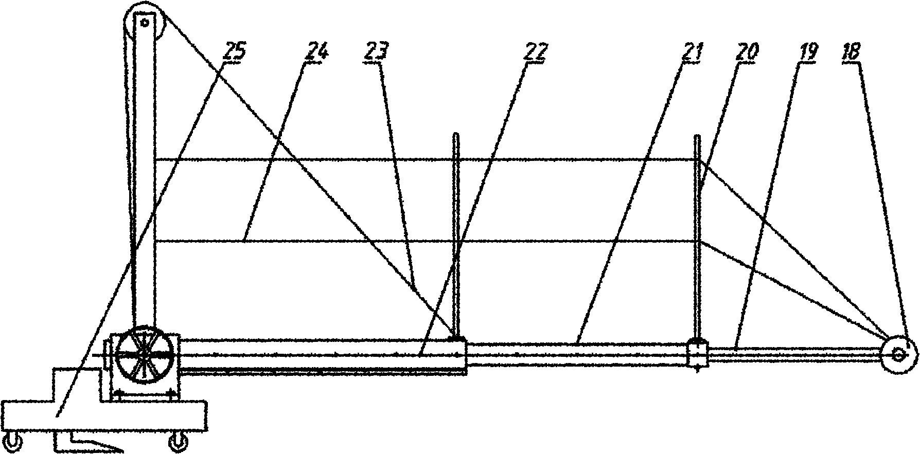 Unidirectional chain type extendable gangway ladder