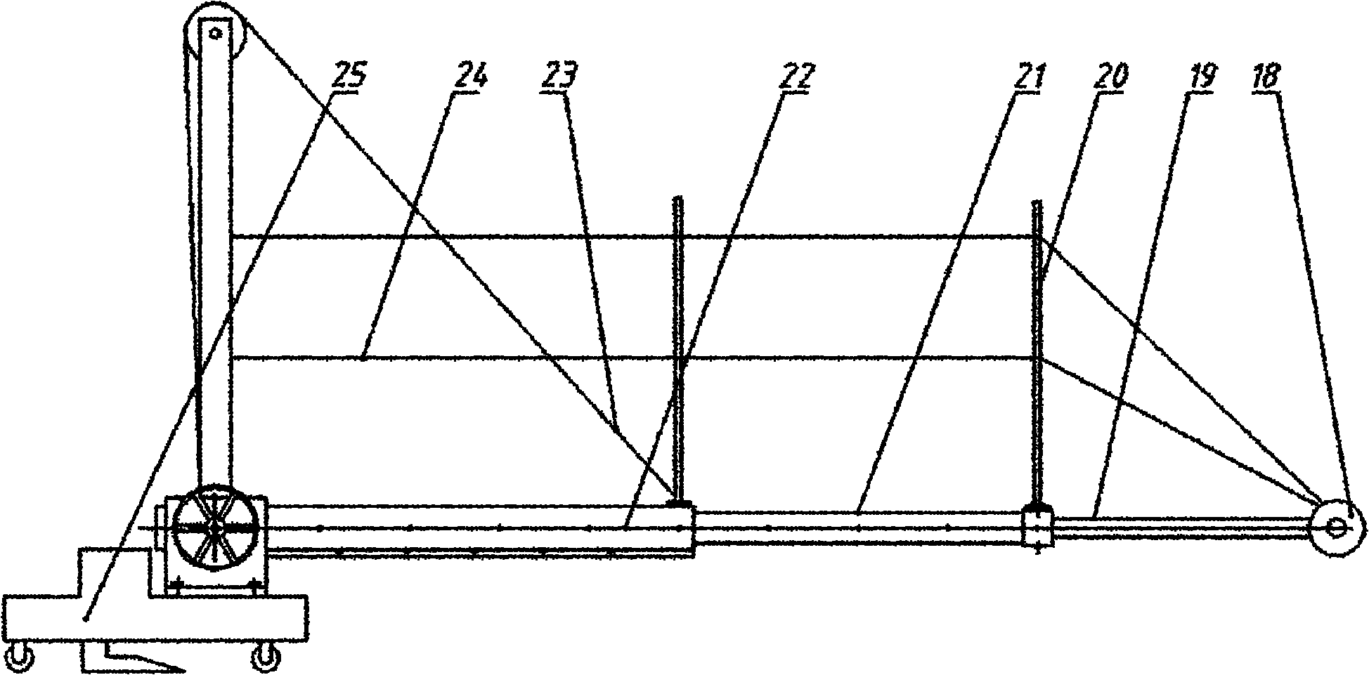 Unidirectional chain type extendable gangway ladder