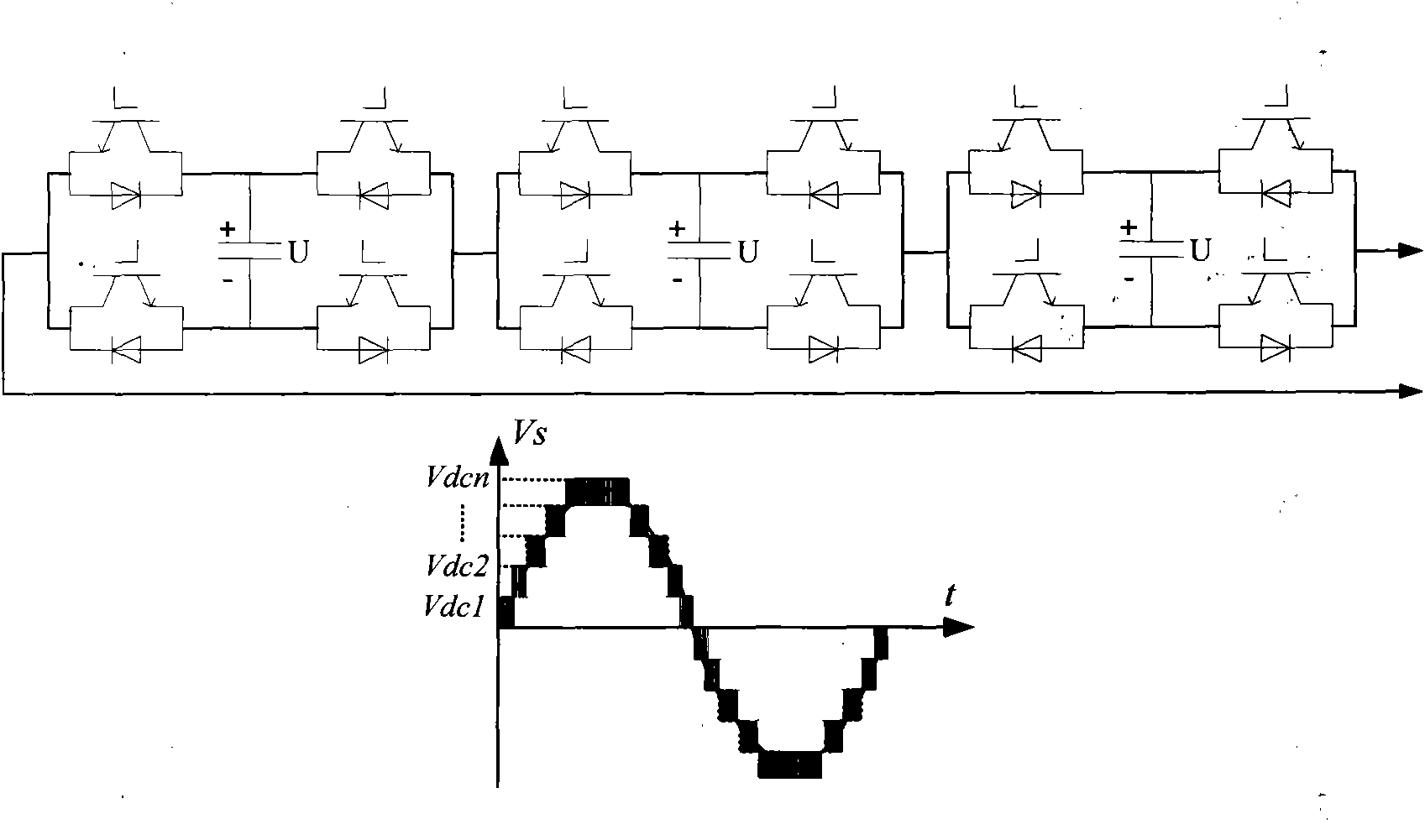 Chain type STATCOM (Static Synchronous Compensator) chain unit bypass structure with mechanical switch