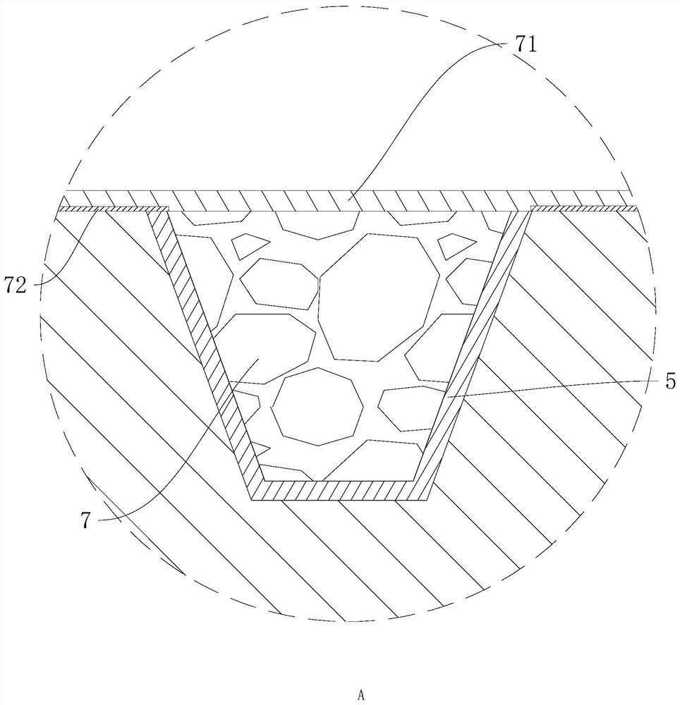 Foundation pit drainage structure and construction method thereof