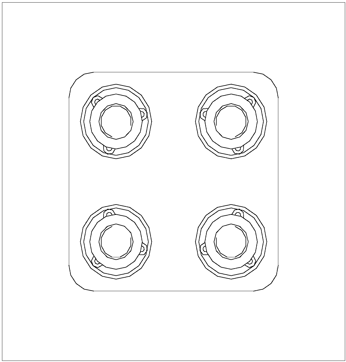 Full-automatic de-molding mould for internal thread plastic part