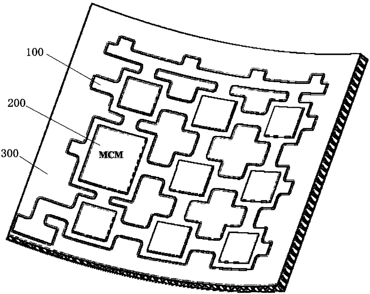 Curved Surface Flexible Aerospace Multifunctional Structure Computer