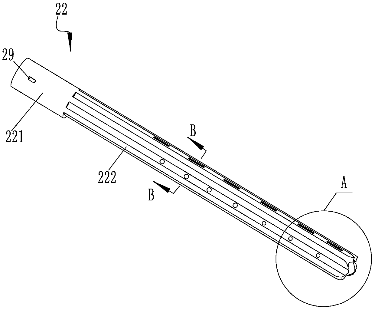 Stirring device for latex microsphere dispersion, dispersion equipment and method