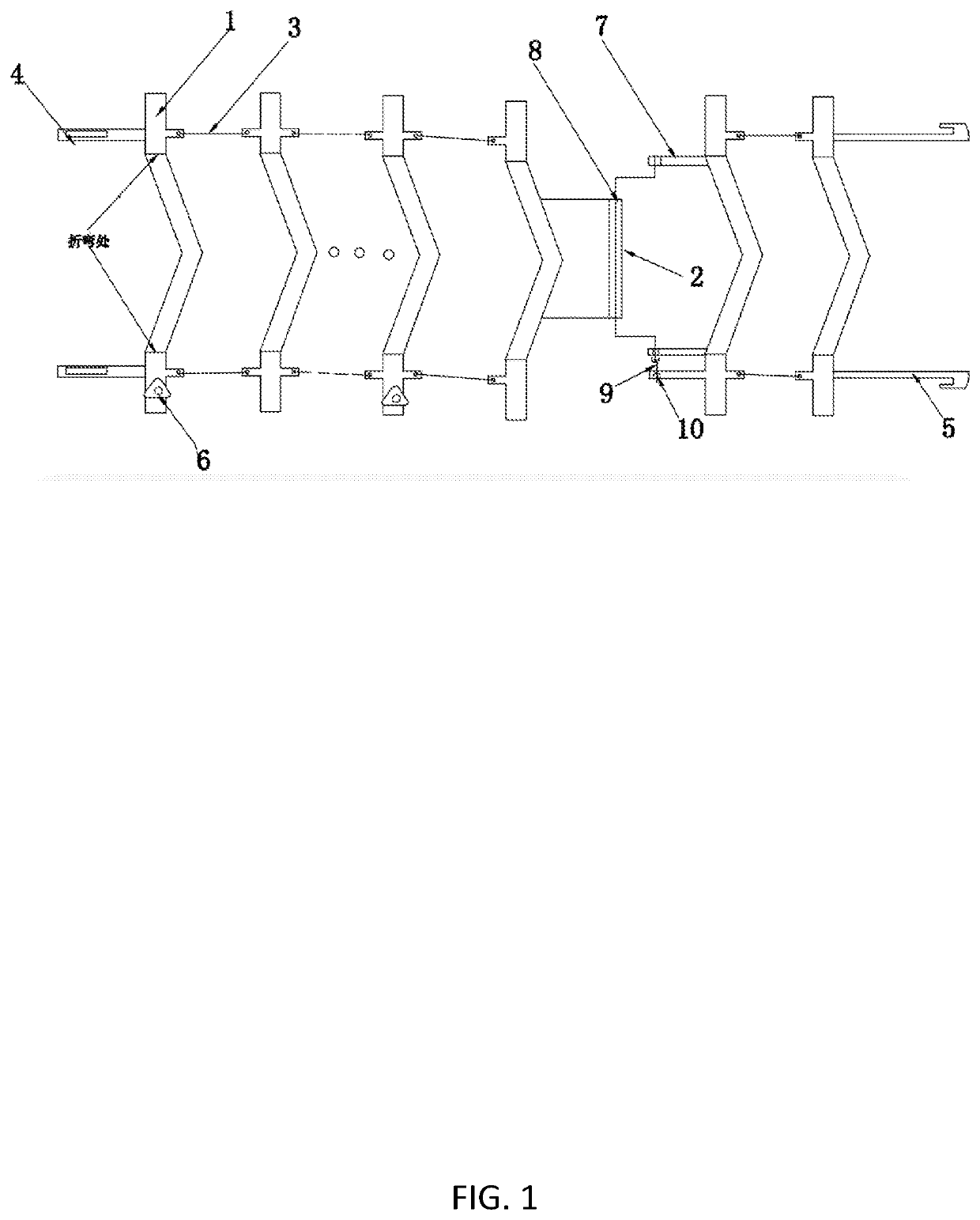 External tensioning Anti-skid chain for an automobile