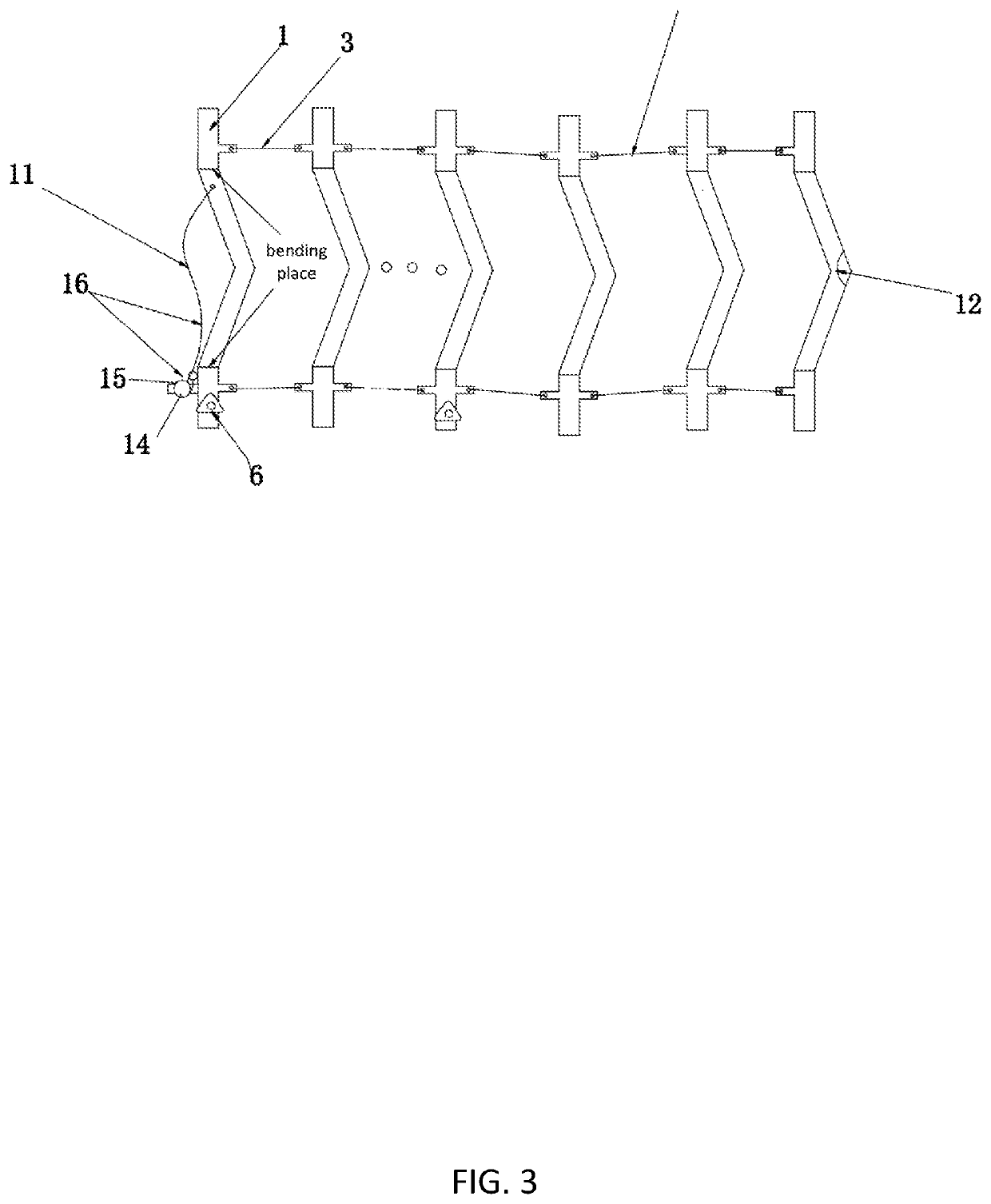 External tensioning Anti-skid chain for an automobile