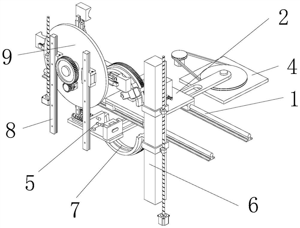 A welding mechanism for construction engineering pipeline flanges