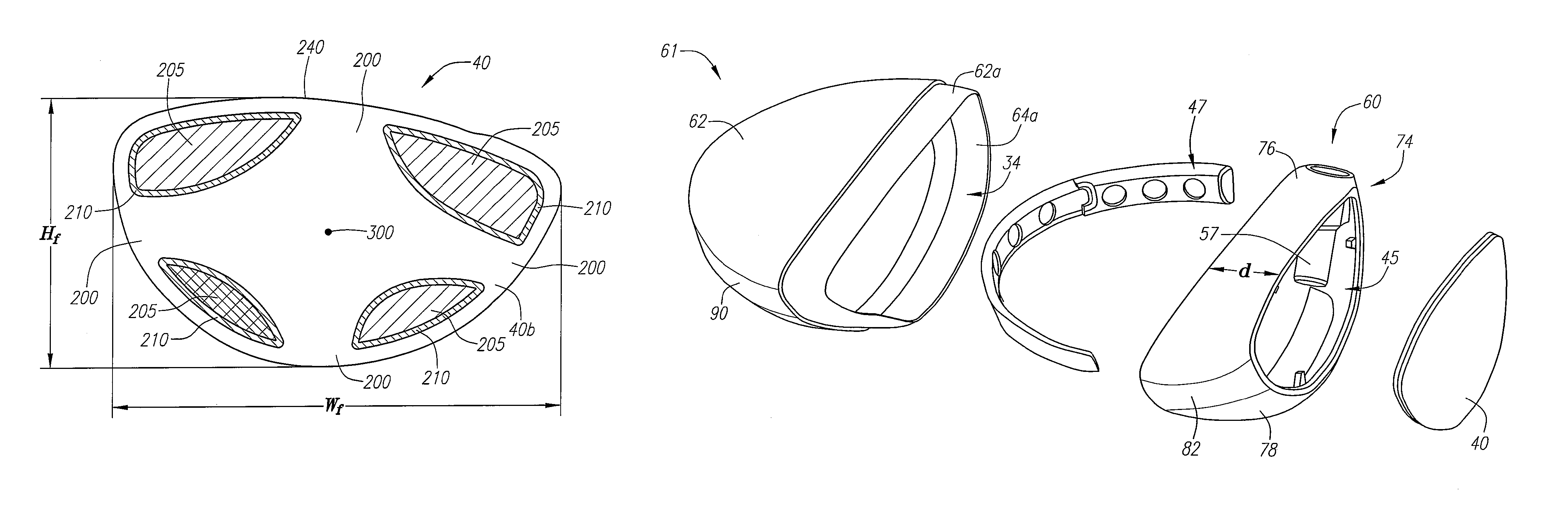 Golf club head with variable face thickness