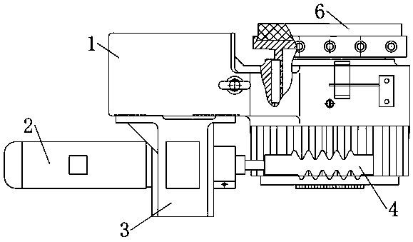 Full-automatic regulation device for mine hoist brake shoe interval