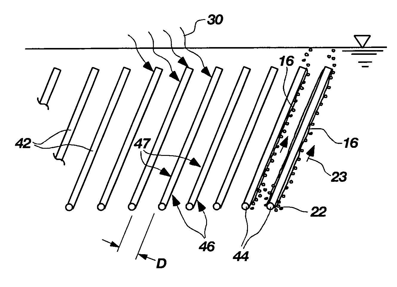 Submerged ammonia removal system and method