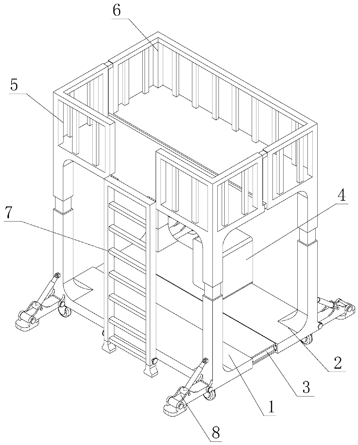 Green building supporting platform convenient for rapid construction