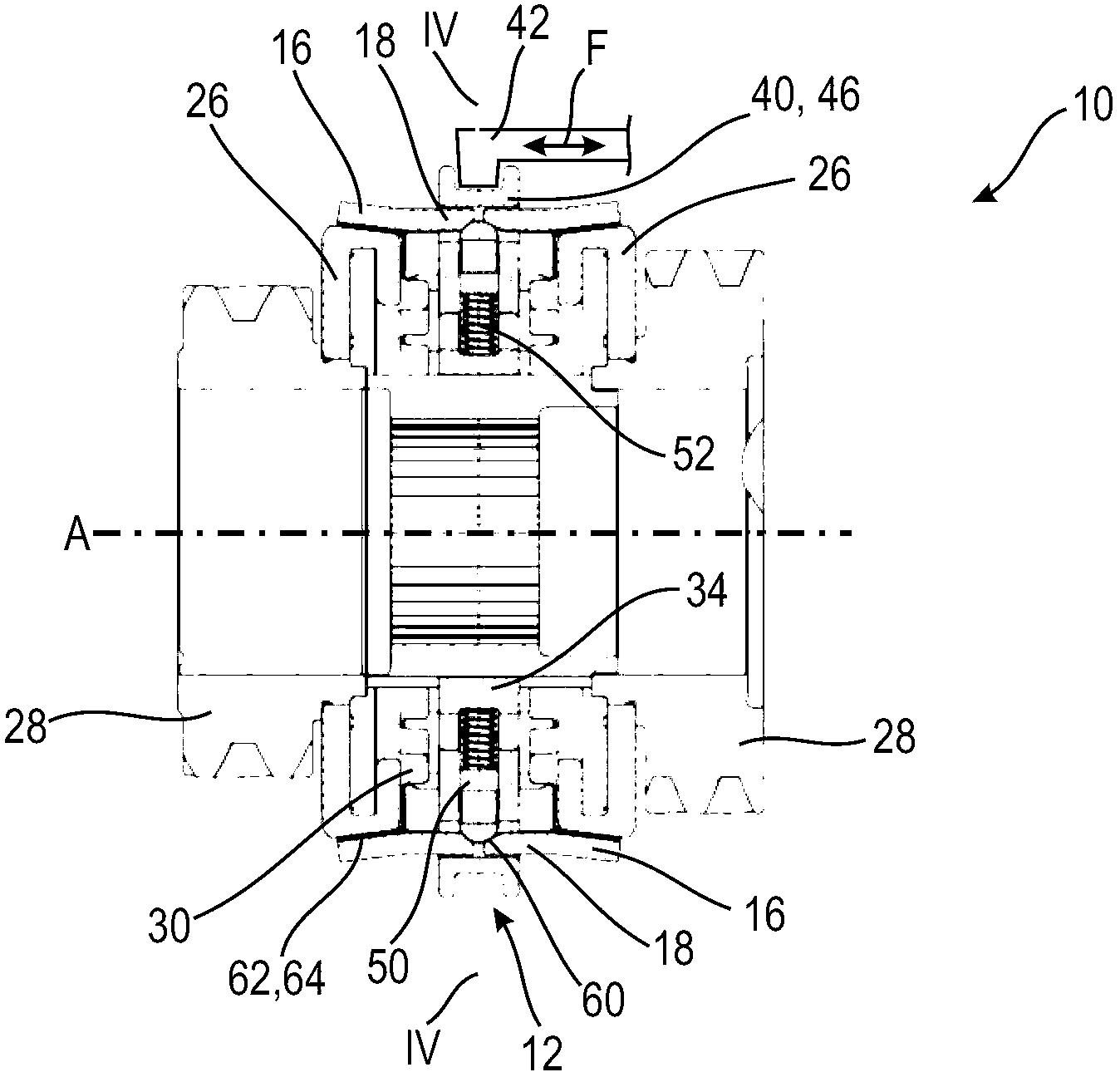 A shift gear driver of a flywheel synchronous transmission