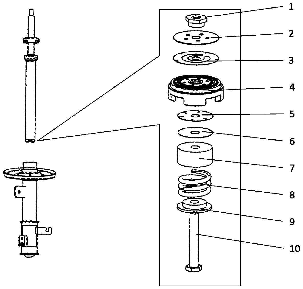 Mechanical adaptive shock absorber