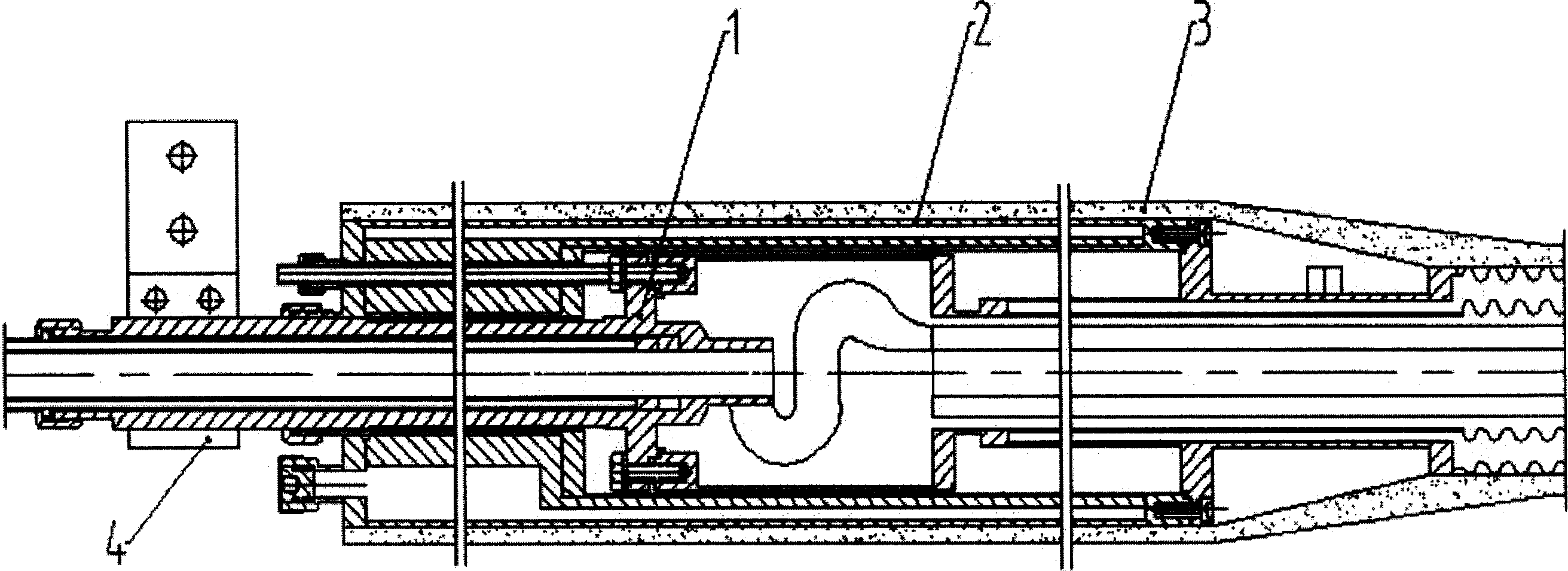 High-temperature superconductive power cable terminal