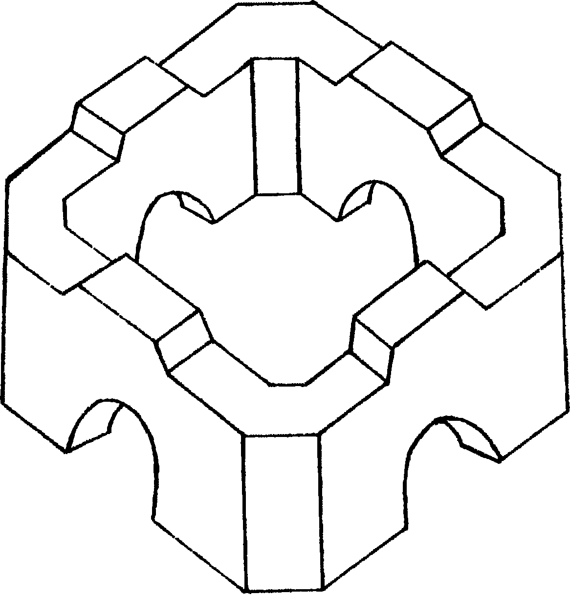 Fused cast alpha-beta alumina cylindrical brick and production method thereof