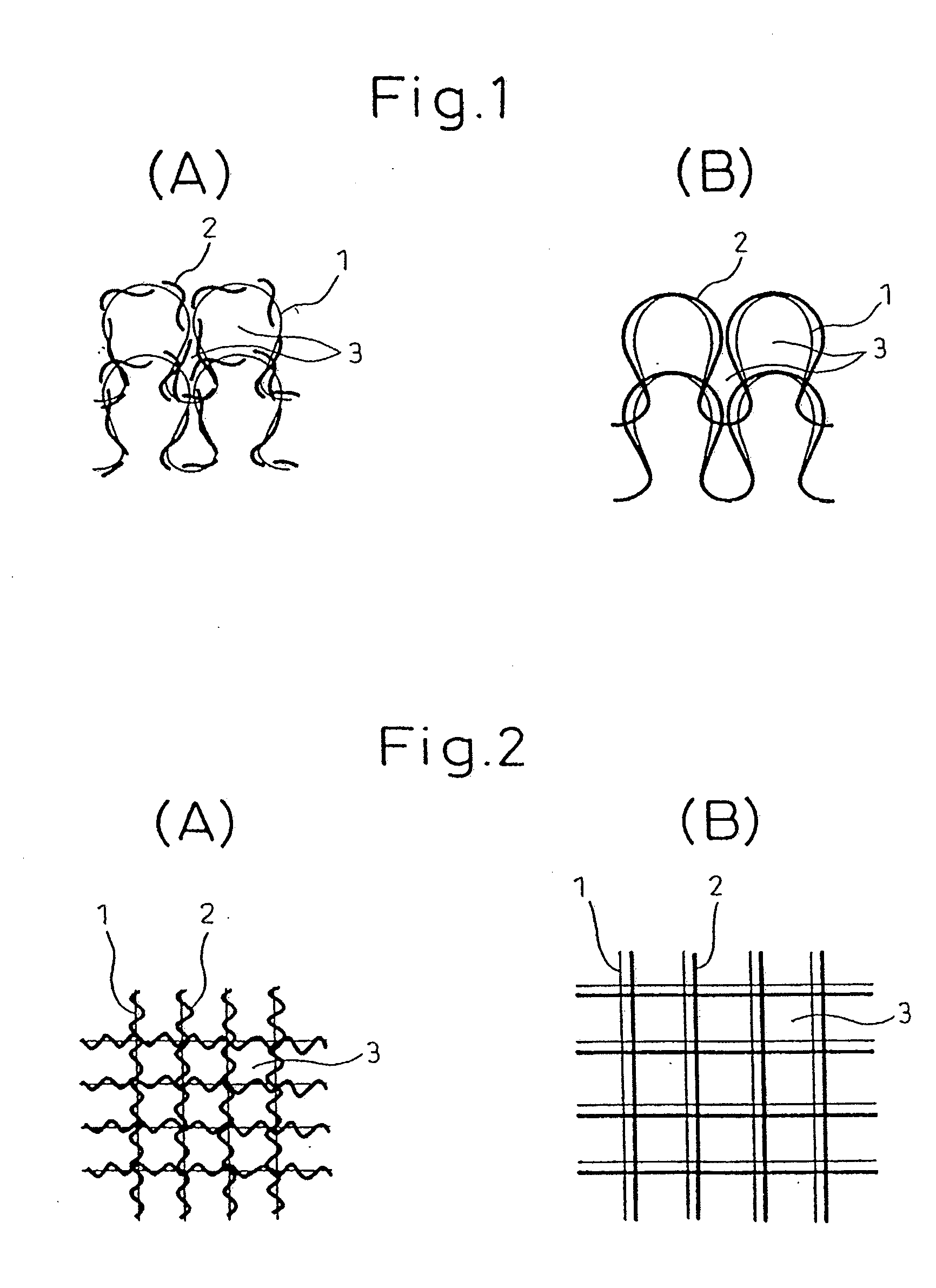 Woven or knitted fabric containing two different types of yarns and clothing containing the fabric