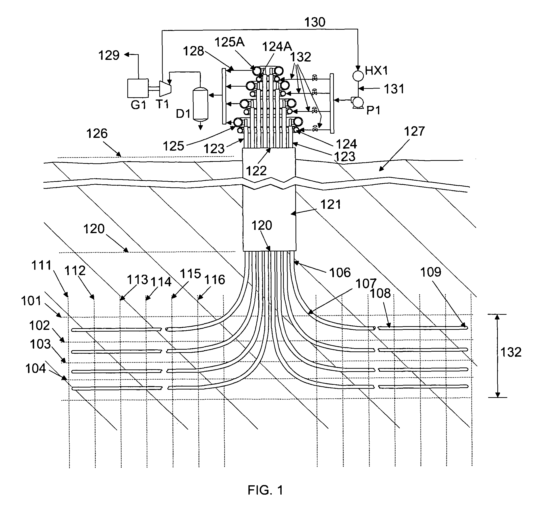 Closed loop, hot dry rock heat recovery process