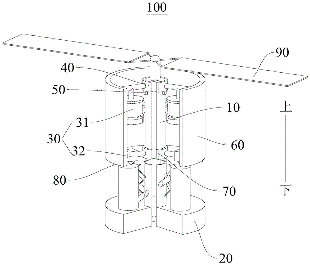On-orbit manufacturing device of space large truss structure