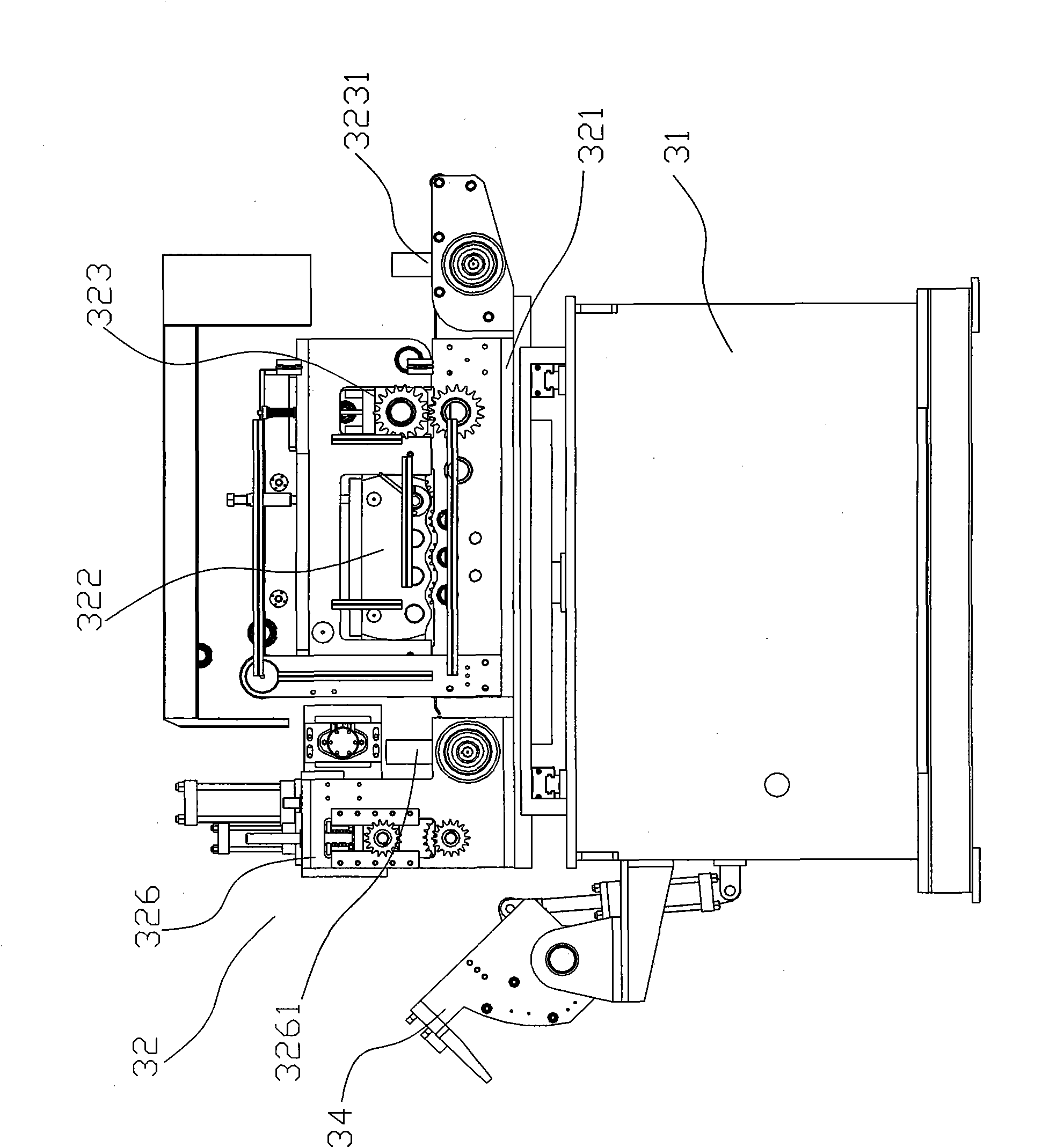 Deflection type servo feeding line