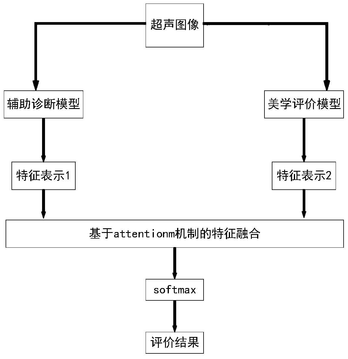 Mammary gland ultrasonic image quality evaluation method based on auxiliary diagnosis and subjective aesthetics