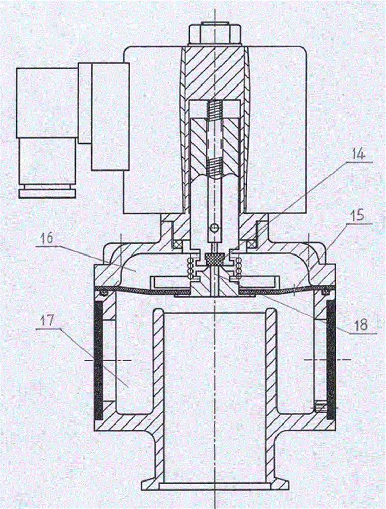 Electromagnetic high-vacuum inflation valve