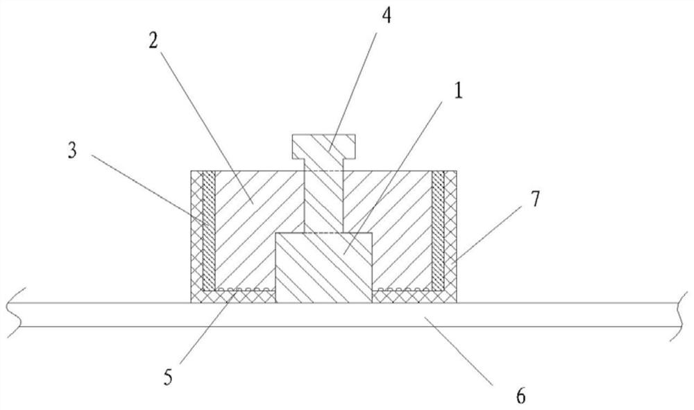 Long-line die table prefabricated component edge template fixing device and long-line die table comprising long-line die table prefabricated component edge template fixing device