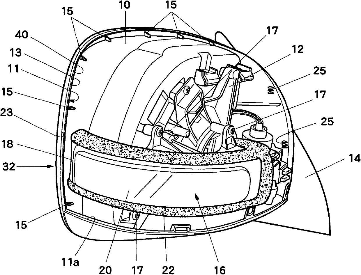 Outer mirror with turn lamp