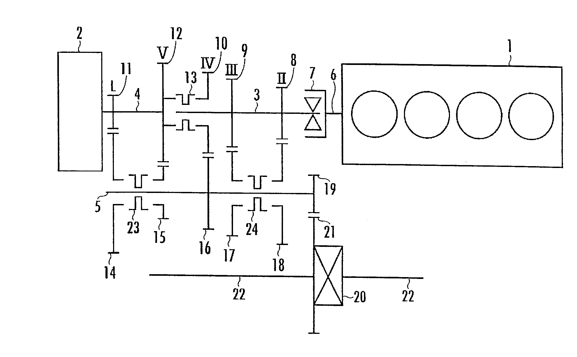 Transmission for hybrid vehicle