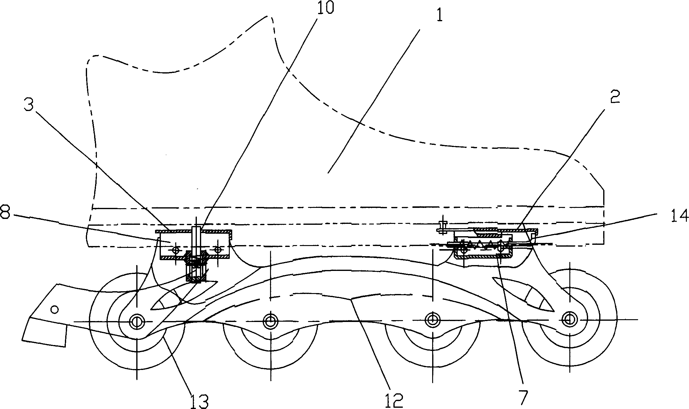 Walking and roll-sliding dual-purpose sports shoes