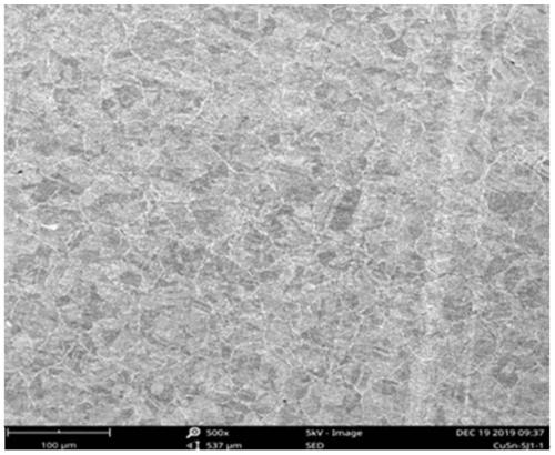 Preparation method of copper-tin alloy with high tin content and high density