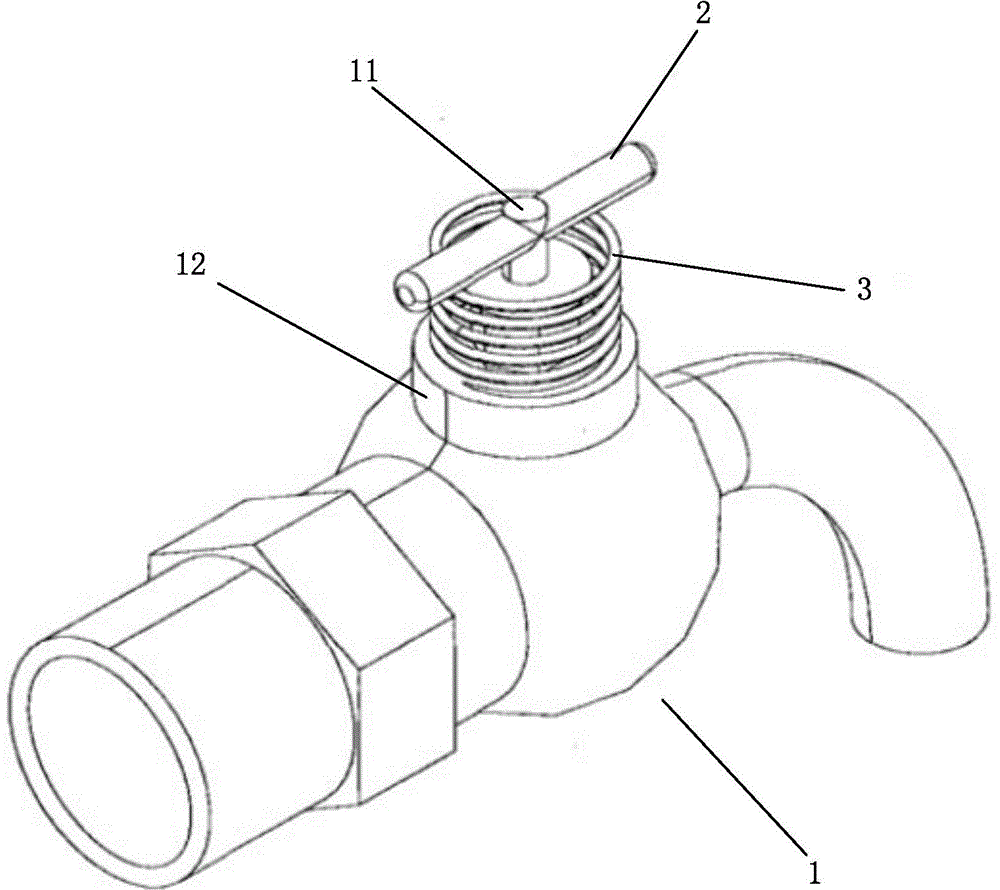 Rotary delayed turn-off faucet