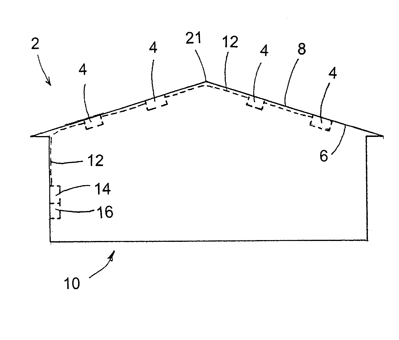 Snow removal method and system for a metal roof