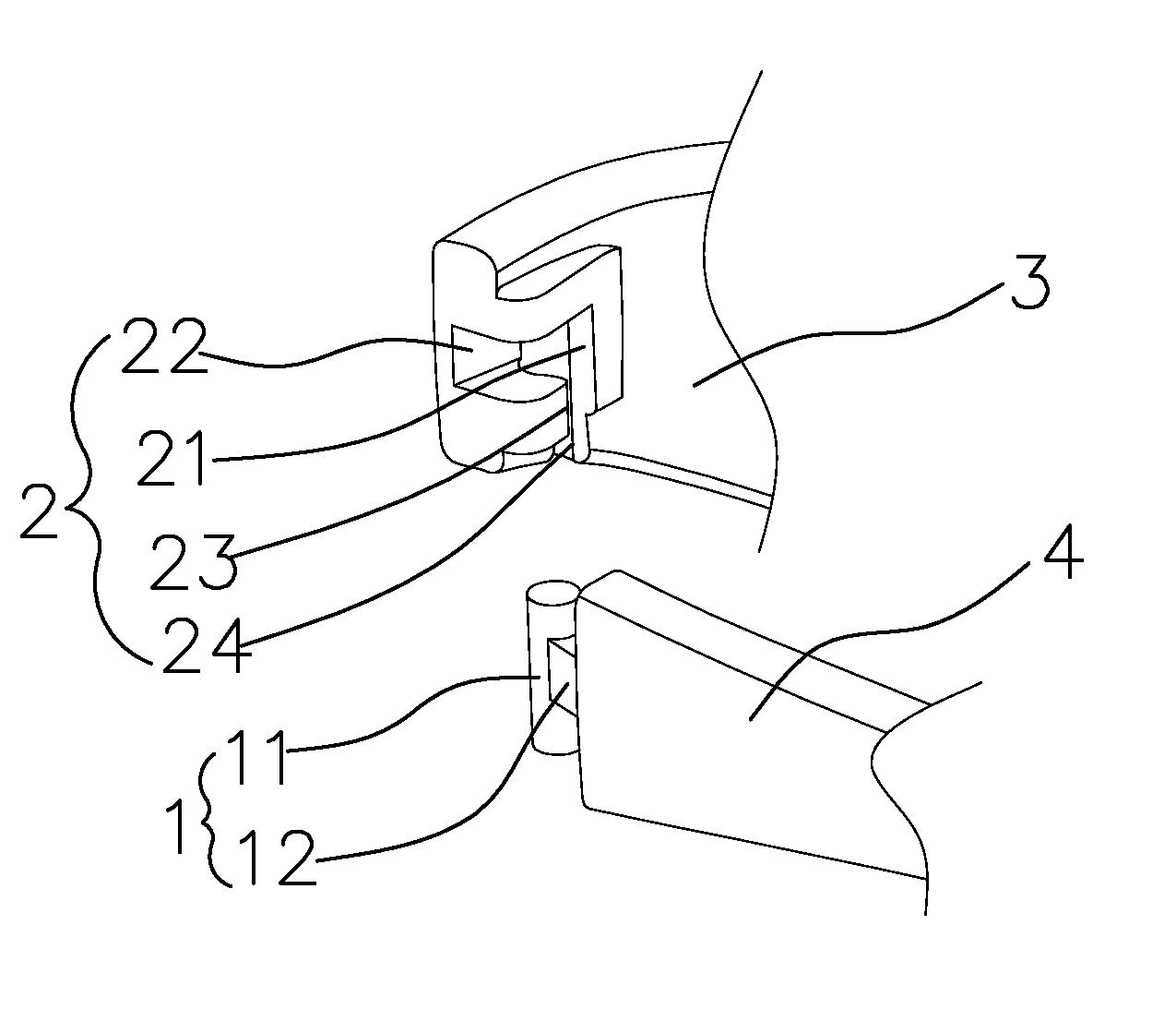 Glasses hinge structure