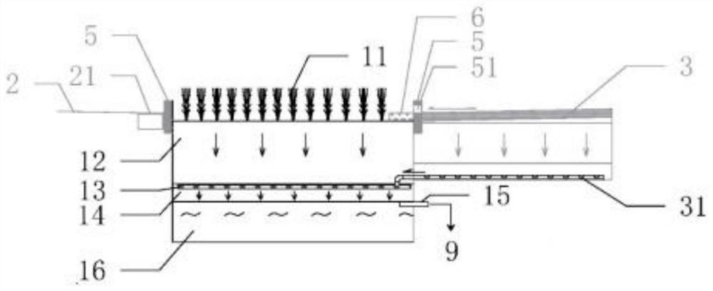 Side zoning construction system for road rainwater purification in northern coastal saline-alkali areas