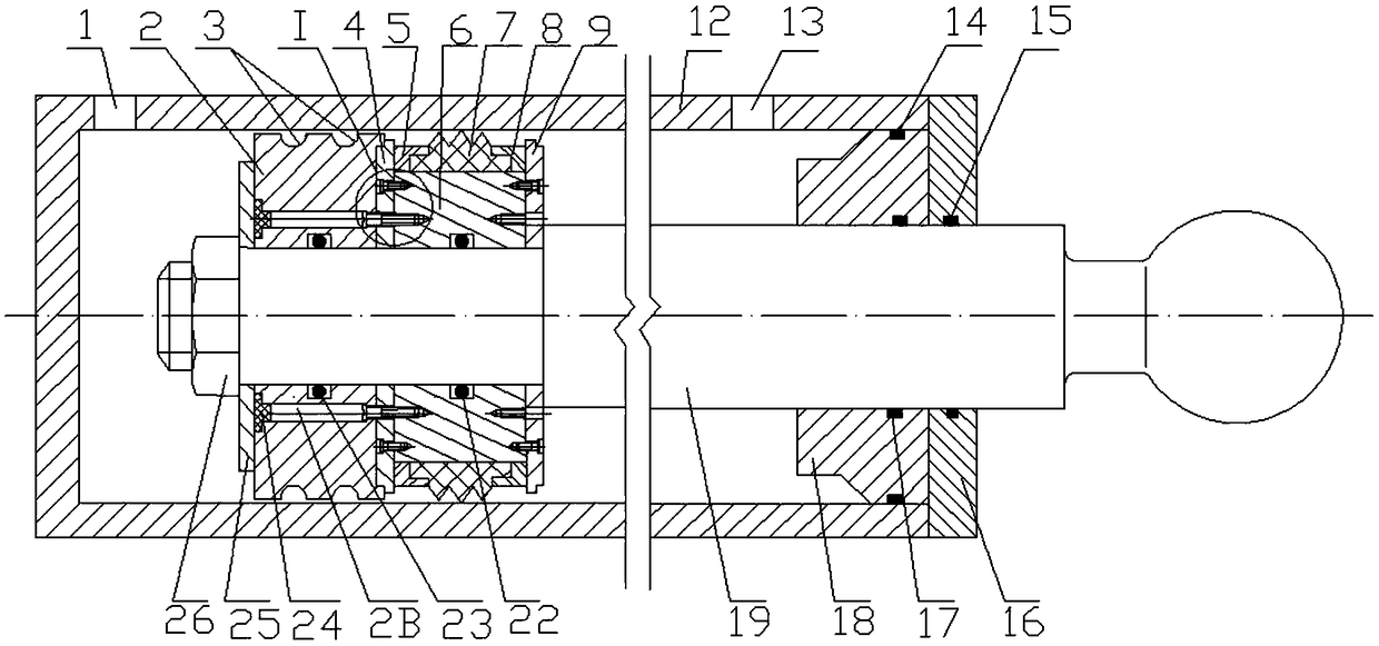 Composite sealing device applied to piston of hydraulic cylinder, and hydraulic cylinder