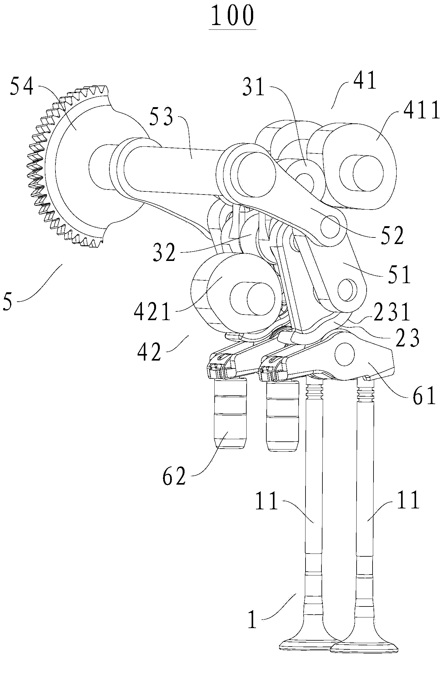 Valve timing mechanism for engine and vehicle with same