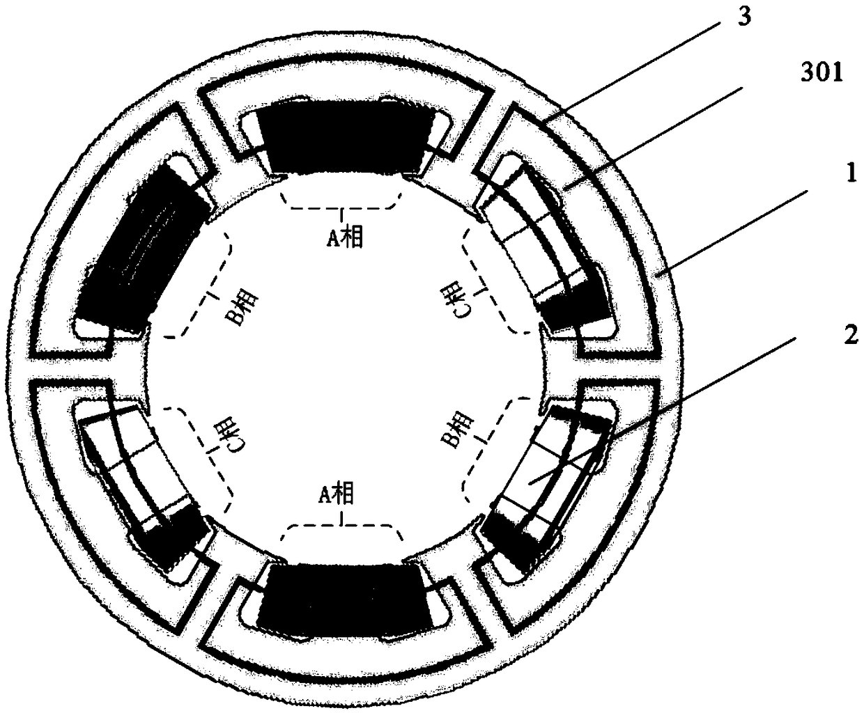 Device and method for detecting winding inter-turn short-circuit fault of fraction-slot concentrated winding permanent magnet motor