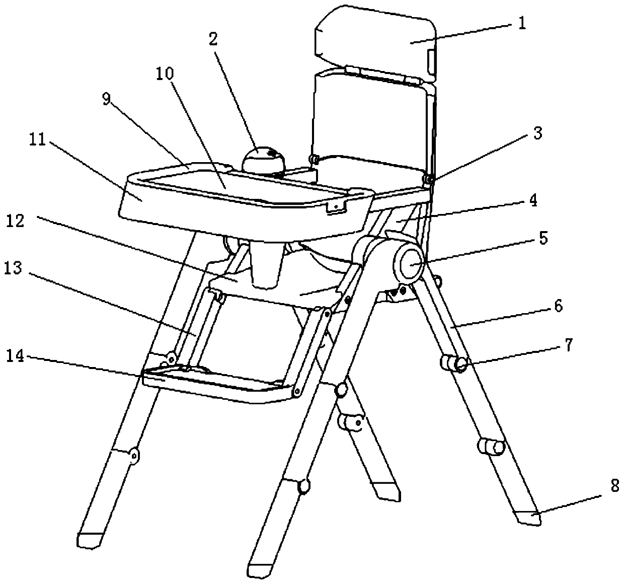 Multifunctional child dining chair