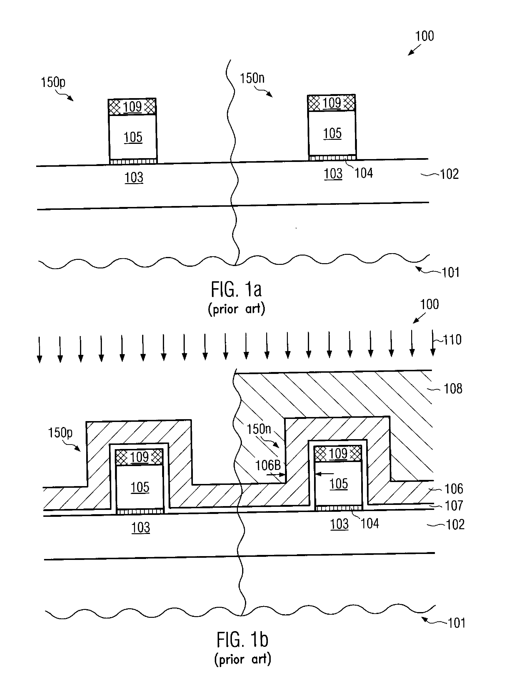 Method for forming embedded strained drain/source regions based on a combined spacer and cavity etch process