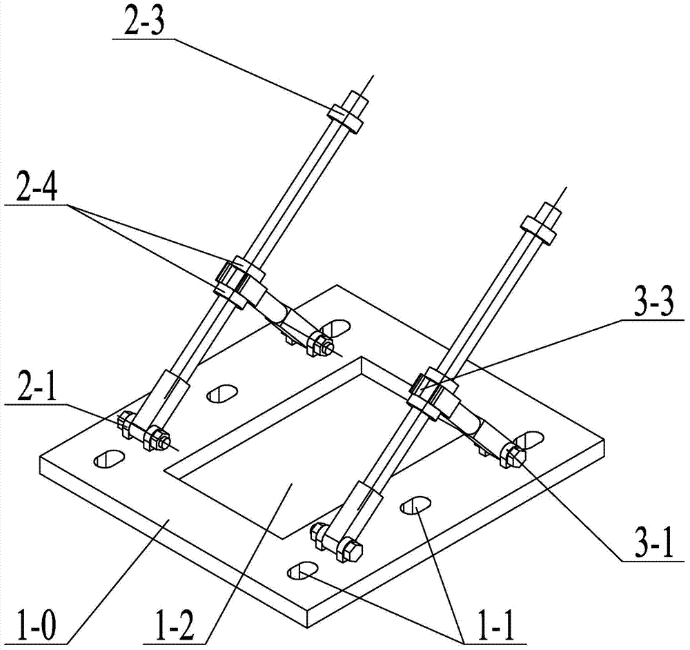 Supporting frame for machining turbine high pressure outer cylinder back oblique pipe orifice through boring machine facing head