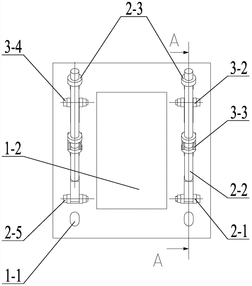 Supporting frame for machining turbine high pressure outer cylinder back oblique pipe orifice through boring machine facing head