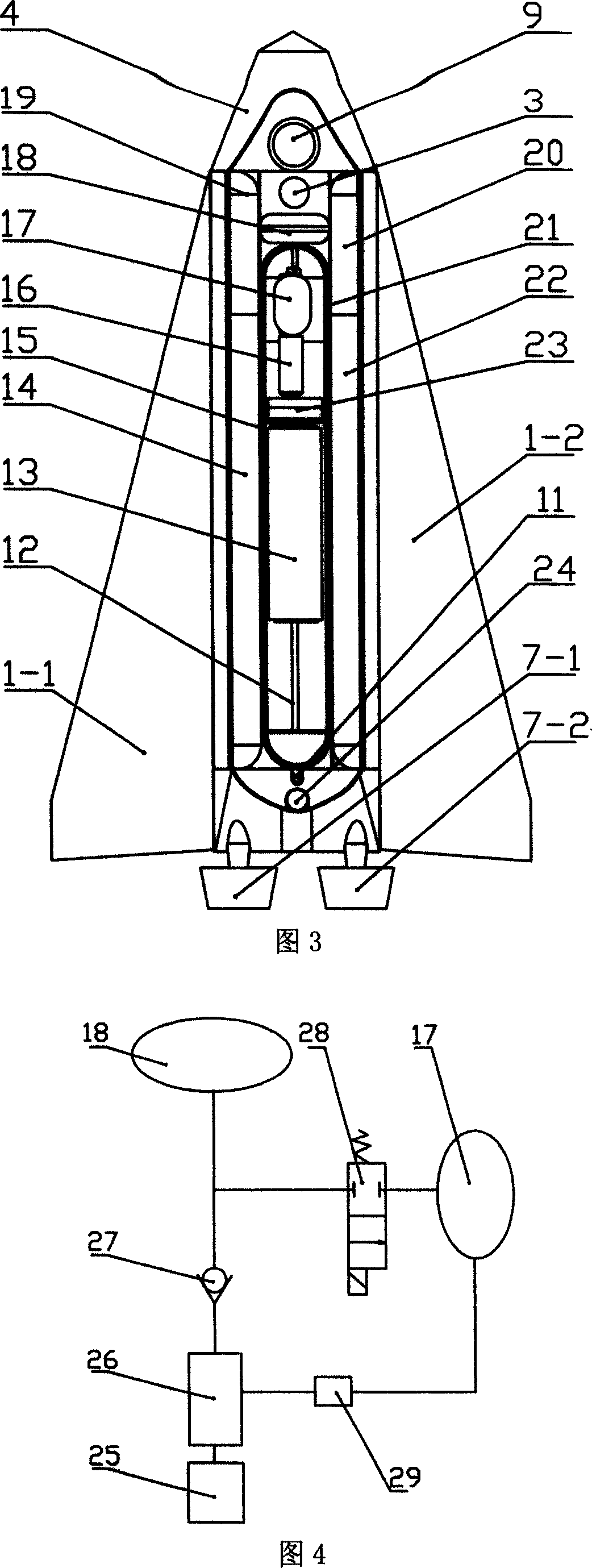 Hybrid type underwater sailing device