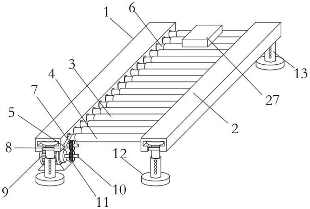 Conveying track for vacuum packaged snack processing and application method thereof