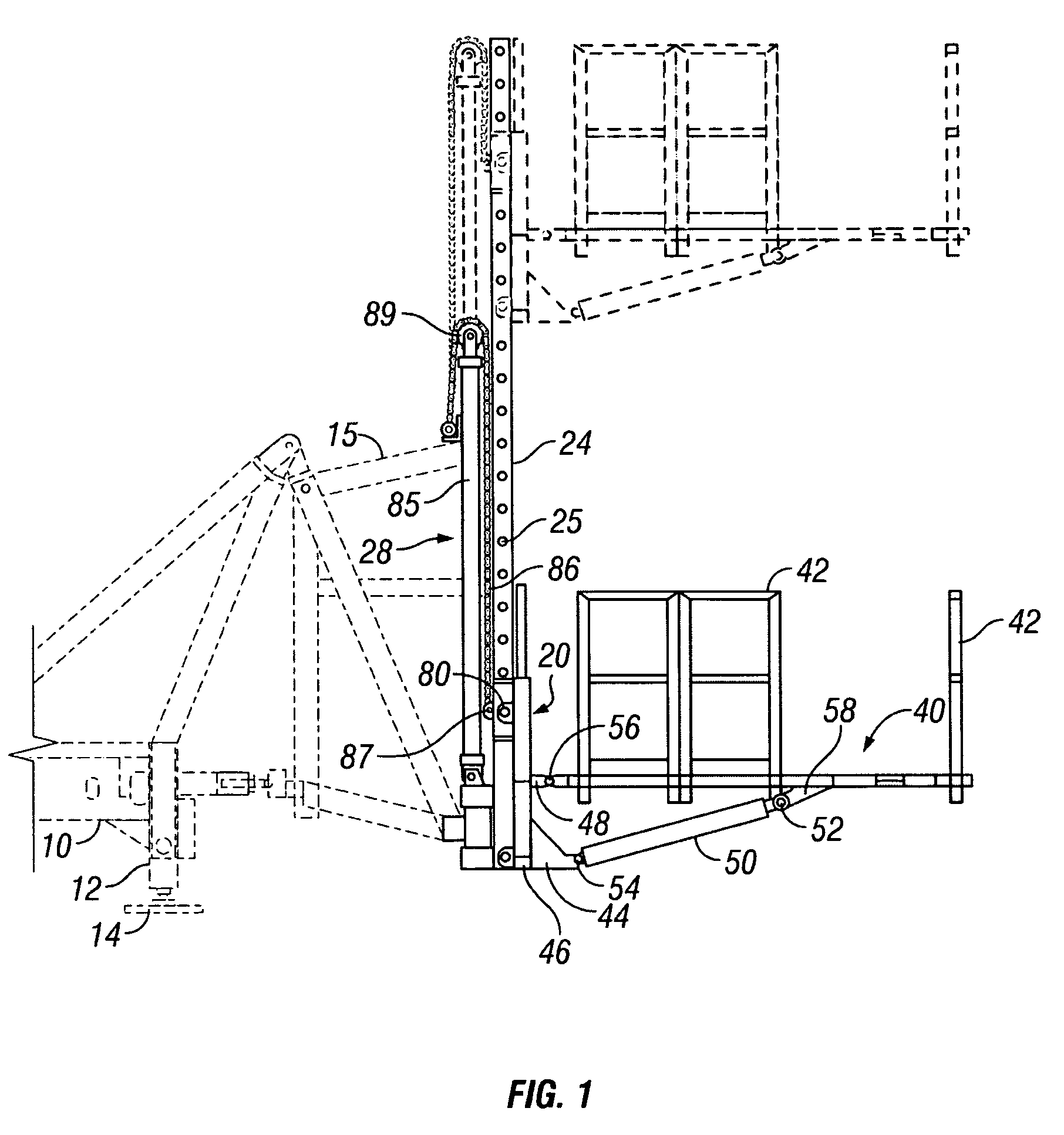 Automated system for positioning and supporting the work platform of a mobile workover and well-servicing rig