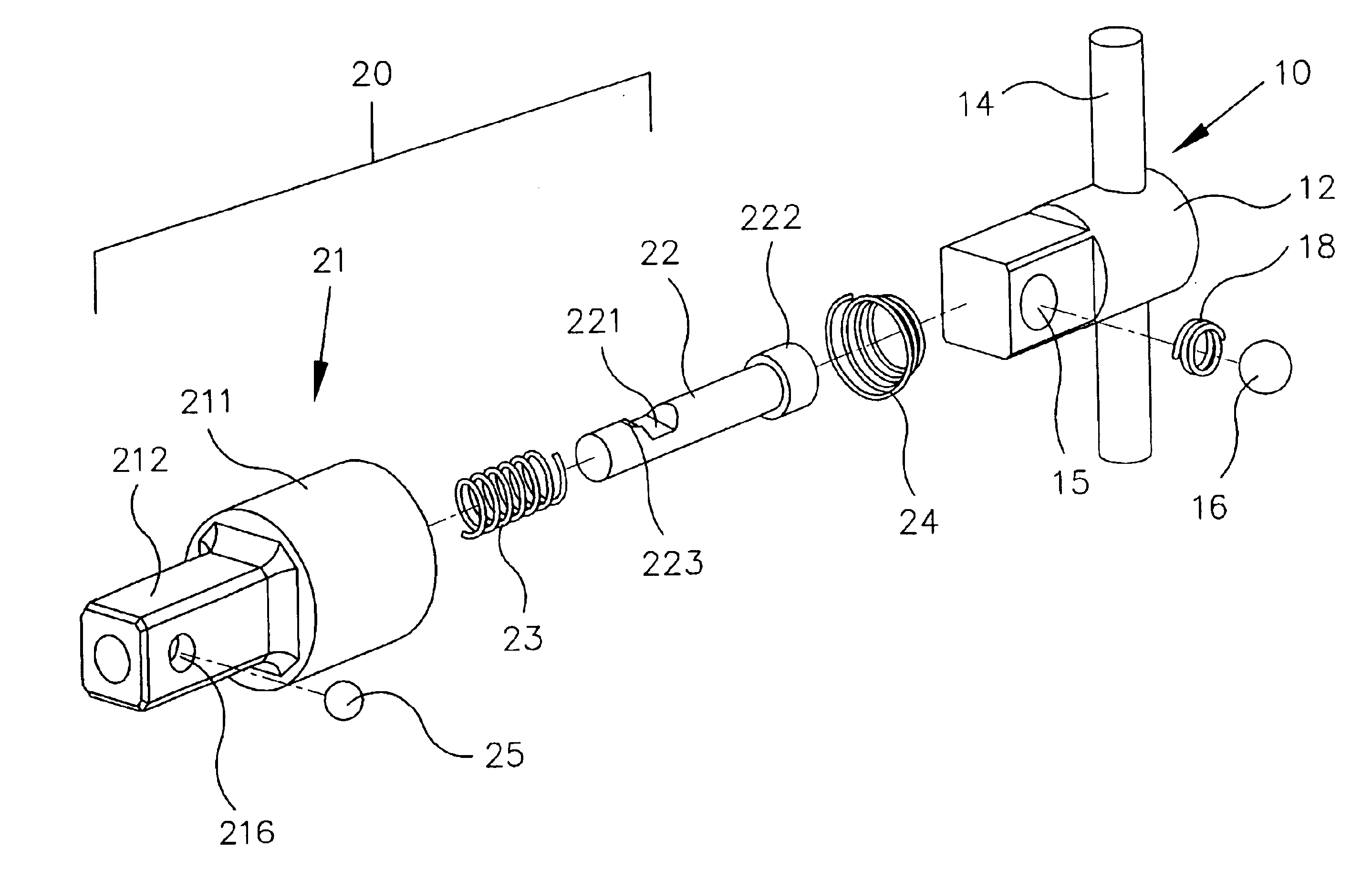 Connector of hand tool