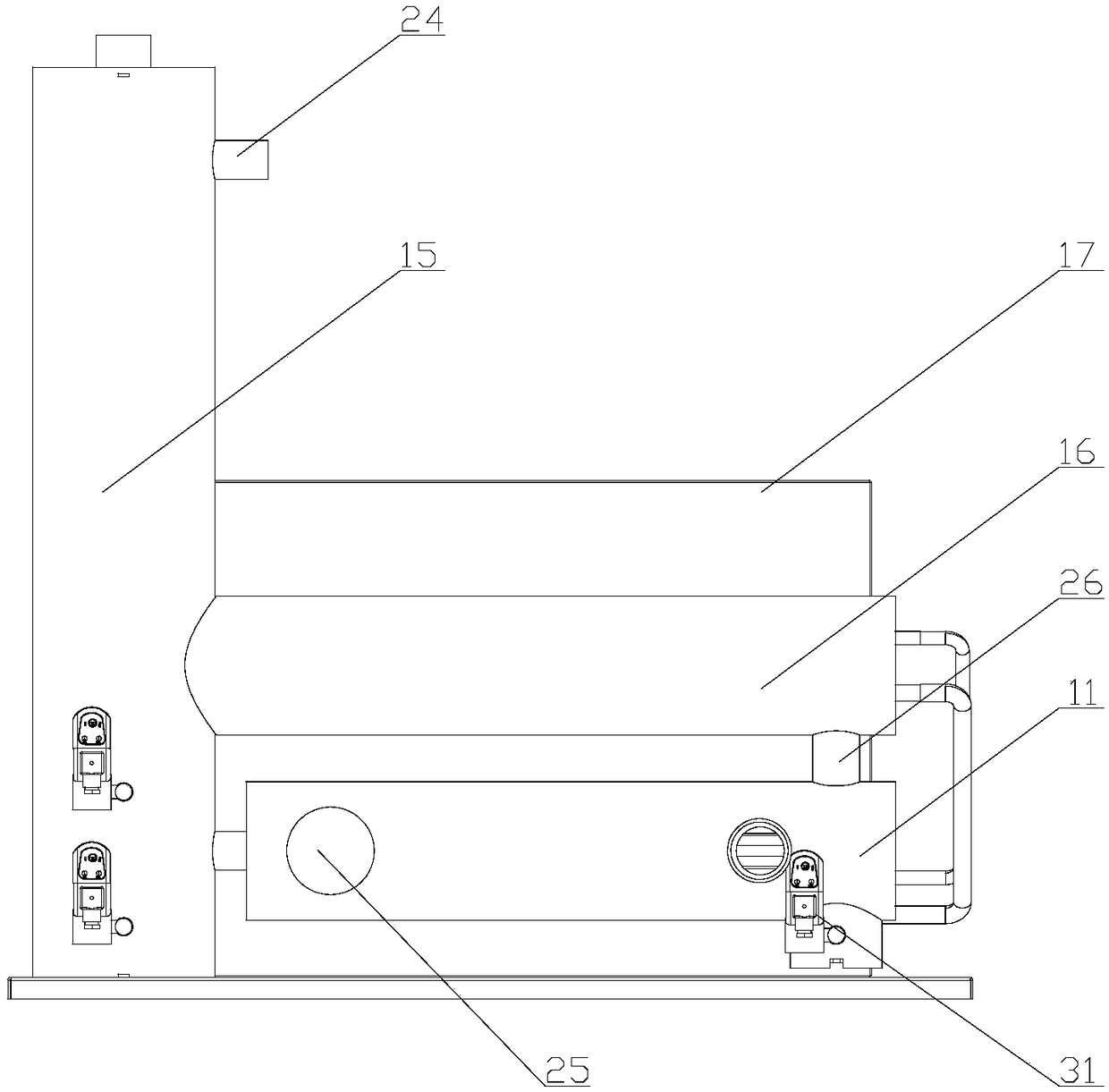 Low-carbon air compressing integrated machine