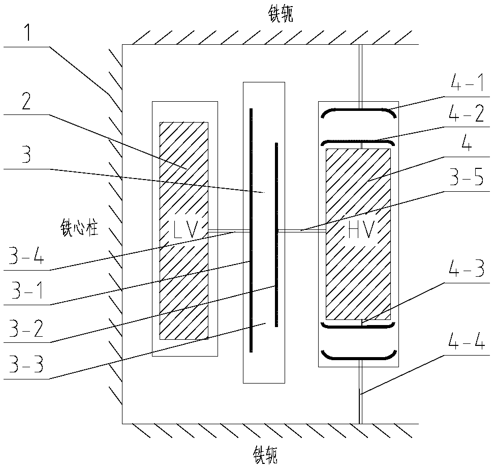 Insulation structure for dry-type transformer