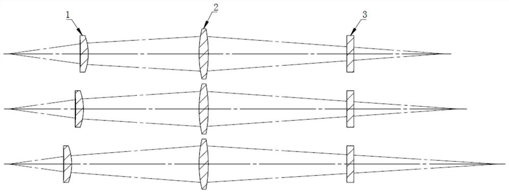 Double-piece aspheric mirror ZOOM optical system